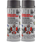 2x E-Tech GRAPHITE High Temperature VHT XHT Spray Paint Engine Block Exhaust Can