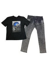 Gas Jeans 2p set mens 100 Authentic Jeans size 33 L32 and t-shirt Large