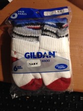 NEW 12 Pair Pack of Gildan Infant Socks 0 - 6 Month Slightly Imperfect