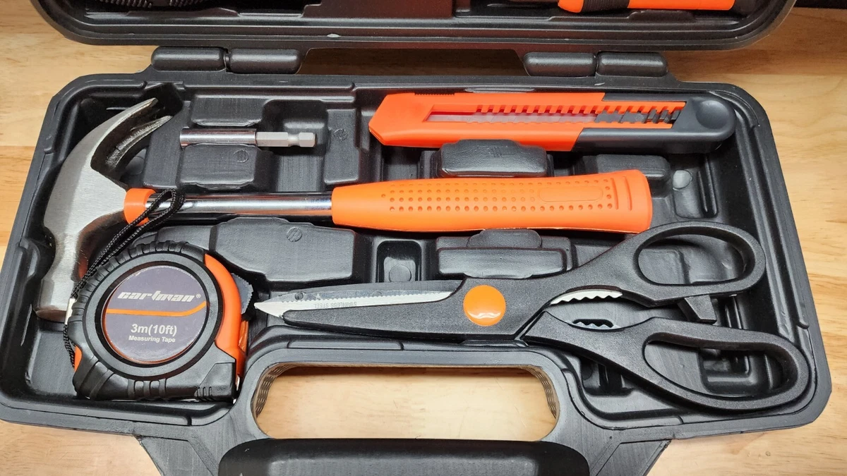 39 Piece Tool Set General Household Hand Tool Kit w Plastic