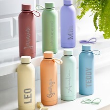 Personalised Water Bottle, Stainless Steel Insulated Reusable Engraved Flask
