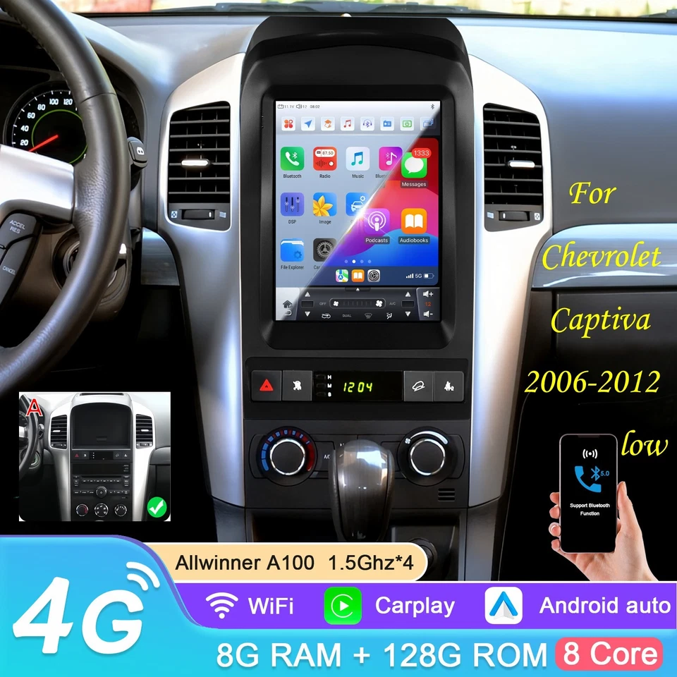 9.7" Android13 Autoradio GPS 8+128GB für Chevrolet Captiva 2006-2012 Carplay DSP