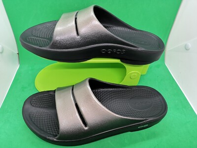 OOFOS OOahh Sandals Slides Rubber Orthotic Size Mens 11 / Womens 12 Gray Men main image 4