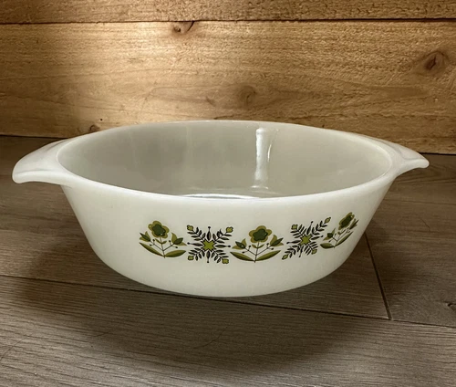Vintage 1 Qt Meadow Green #436 Anchor Hocking Casserole Dish