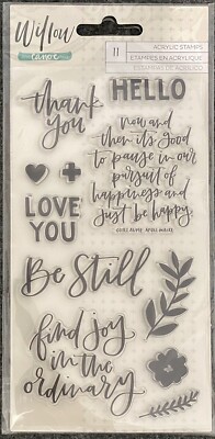 American Crafts - Willow Acryl Stempelset - 11 Stempel