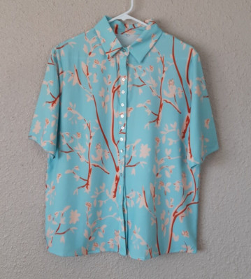 OrderPlus Womens Short Sleeve Blouse Size Medium New #1E127