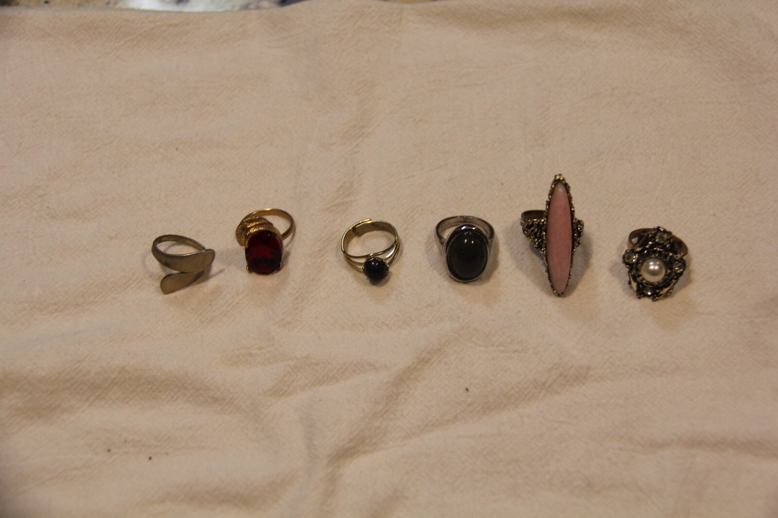 Vintage Costume Jewelry Ring Lot Adjustable Rhinestones eBay