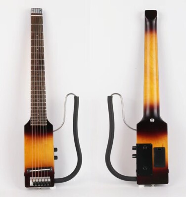 portable electric acoustic guitar Ultra Short Headless silent travel