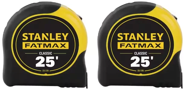FATMAX 25 Ft X 1-1/4" Tape Measure – 2-Pack, 11 Ft Standout, ±1/8" Accuracy, ABS Housing