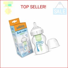 Dr. Brown  s Natural Flow Anti-Colic Options Wide-Neck Baby Bottle, 5 oz/150 mL,