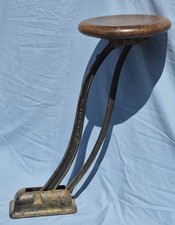 Antique Industrial Foldup Stool Seat Trolley ...