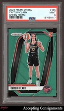 2024 Panini Prizm WNBA Green Prizm #145 Caitlin Clark Rookie RC PSA 9 MINT