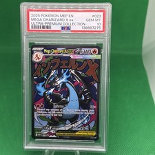 2025 Pokemon Mep En-me Black Star Promo #023 Mega Charizard X Ex Psa 10