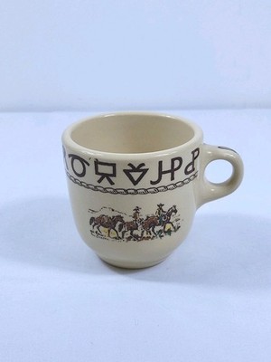 Wallace China Westward Ho Rodeo Pattern Brands Coffee Cup Western Theme 
