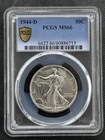1944-D Liberty Walking Half Dollar Silver 50C PCGS MS66 Certified Coin 60886715