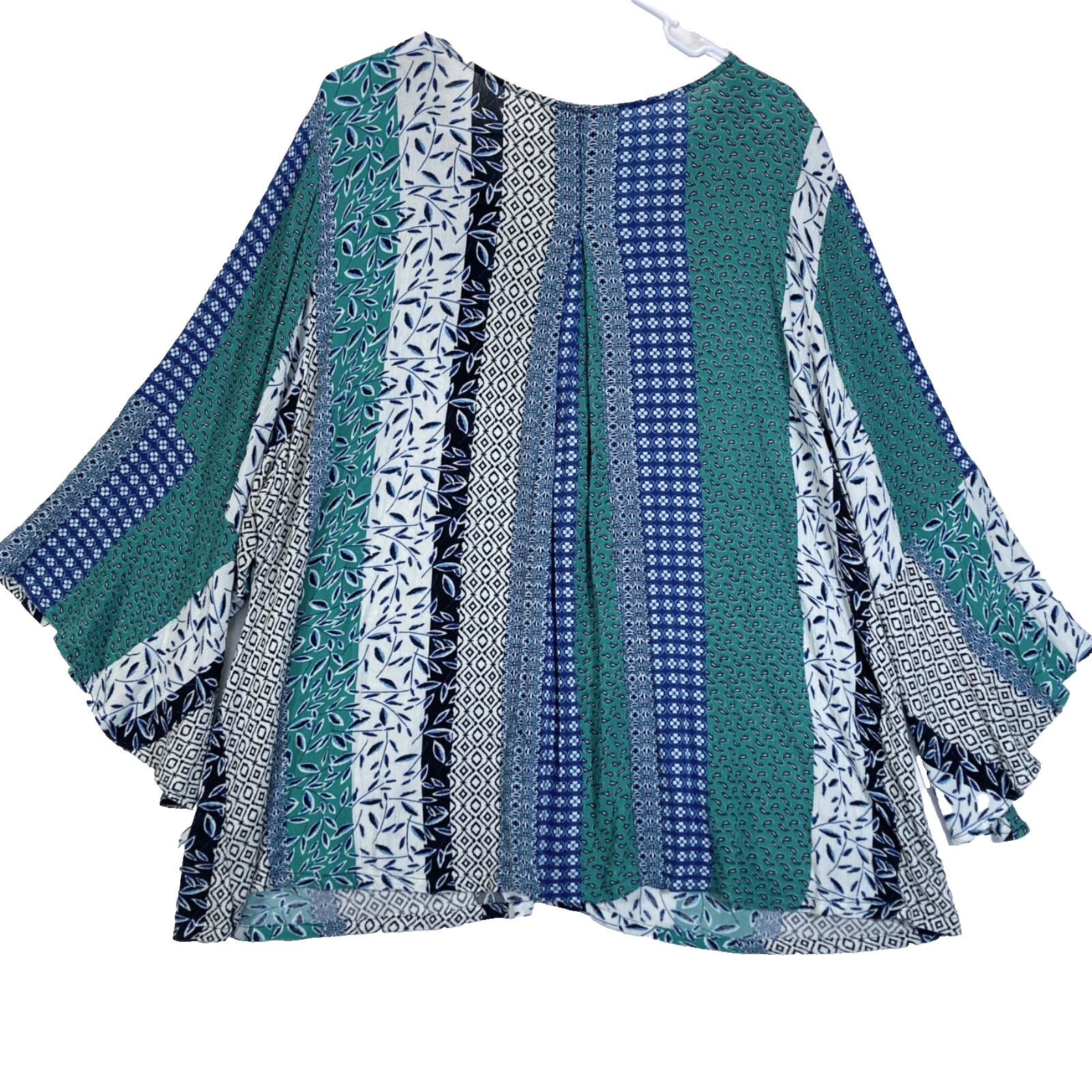 Flared Sleeve Patchwork Crochet Tunic Boho Zac & … - image 1