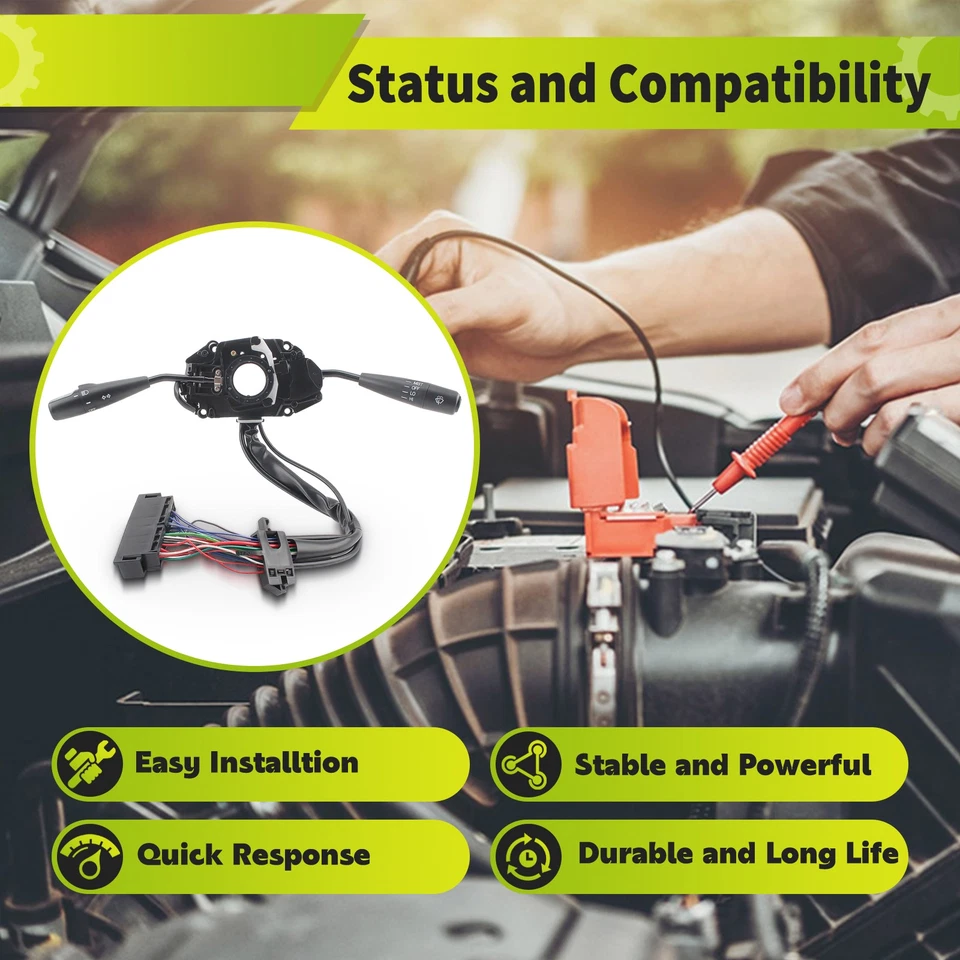 For 1993-1997 Toyota Corolla 1.6L 1.8L L4 Turn Signal Wiper Switch Assembly New - Image 3 of 4