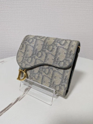 SELLE portefeuille Dior gris lotus du Japon RA