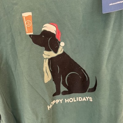 Life is Good Men's Crusher Tee Christmas  Hoppy Holidays  Size Med NWT
