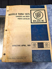 Buick Models Thru 1975 Buick Chassis and Body Parts Catalog with BINDER GS GXS