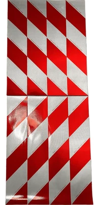 Container Warnmarkierung Set 705x141mm 8 Streifen Aufkleber Folie Reflektorfolie - Bild 1 von 4