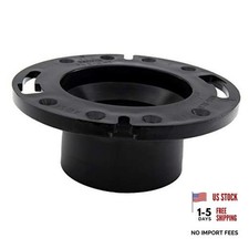 RV Toilet Closet Flange 4x3 ABS Plastic Toilet-to-Floor Flange Only
