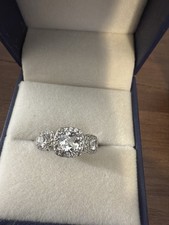 Gorgeous White Sapphire ring Art deco Size 7 Statement