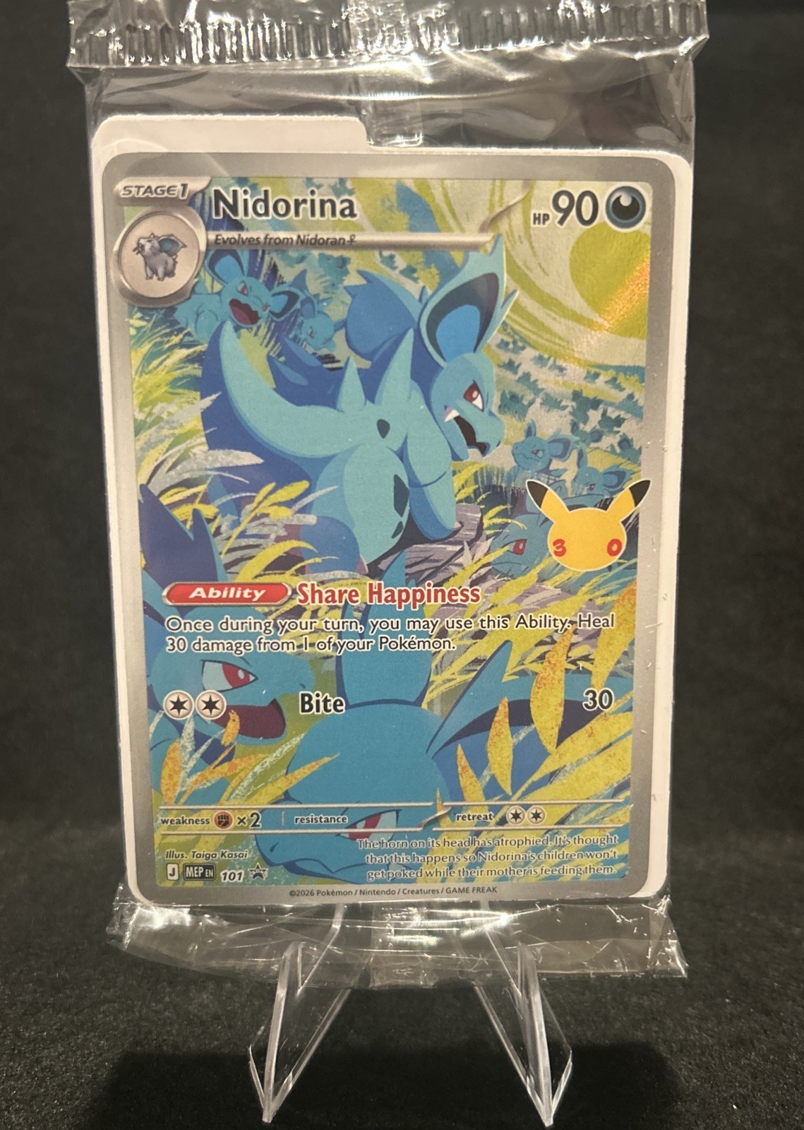 Pokemon Nidorina 101 Promo 30th Celebration SEALED