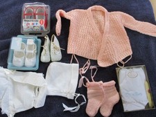 Baby Lot - Shoes, Bonnets, Sweater, Diaper Cover Plus VINTAGE LOT