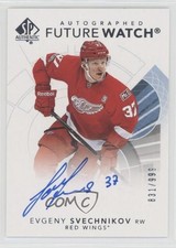 2017-18 SP Authentic Auto Future Watch 831/999 Evgeny Svechnikov #129 Auto x4f