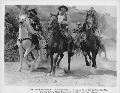 Cheyenne Roundup 1943 Movie Photo Tex Ritter Johnny Mack Brown  *P196b