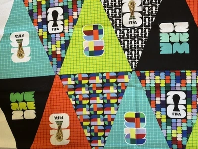 FIFA 26 Offizielle Welt Wimpel Panel 100 % Baumwolle Canvas einfache Herstellung KOSTENLOSER UK-VERSAND - Bild 1 von 4