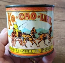 Rare Vtg Burnaby & Chantrell Ltd, Ko.Cho.Line Leather Dressing Can Pre WW2 Full