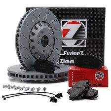 Zimmermann FORMULA Z Bremsscheiben + Beläge + Wako für AUDI RS4 B9 RS5 F5 vorne