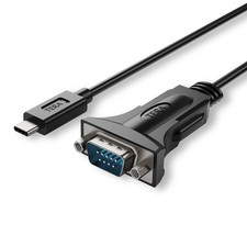 Tera Grand - USB C to RS232 Serial DB9 Adapter Cable with Hex Nuts and 6 Feet 