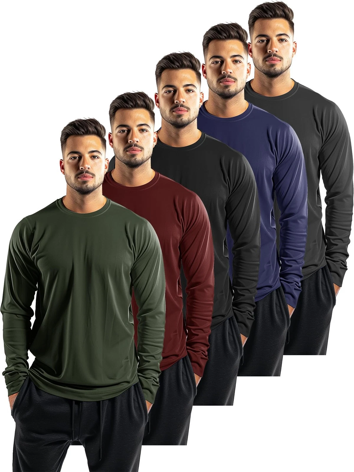 5 Pack Mens Long Sleeve Shirts Quick Dry Moisture Wicking Athletic Running Gy...
Opens in a new wind