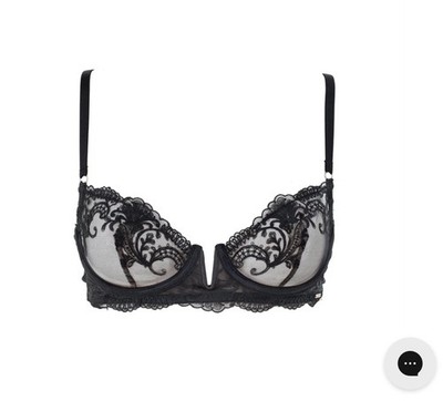 Bluebella Marseille Embroidered Sheer Black Bra from Victoria Secret