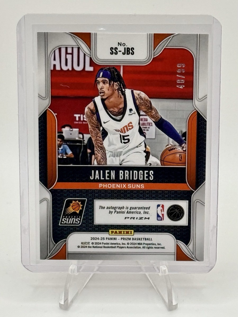 2024-25 Prizm JALEN BRIDGES Red Sensational Signatures Rookie Auto
