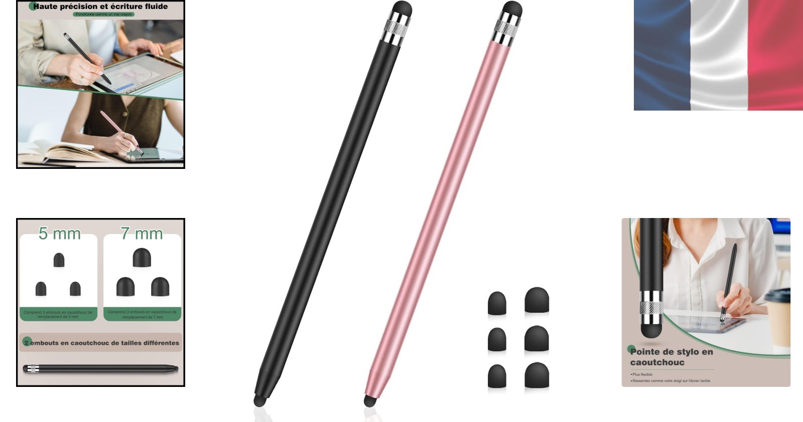 Stylet tactile universel capacitif pack de 2 stylos pour écran iPhone et iPad - 2