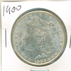 Untoned, uncirculated 1900 Morgan silver dollar, nice mint luster and appeal!
