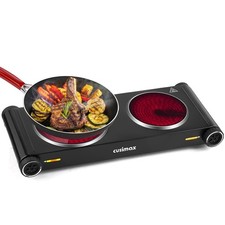 Double Hobs with Concealed Handle, 2400W Electric Hob, Hot Plate