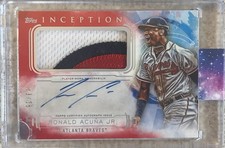 JERSEY MATCH Ronald Acuna Jr. 2019 Topps Inception Red Patch Auto 13/25 #IAP-RAJ