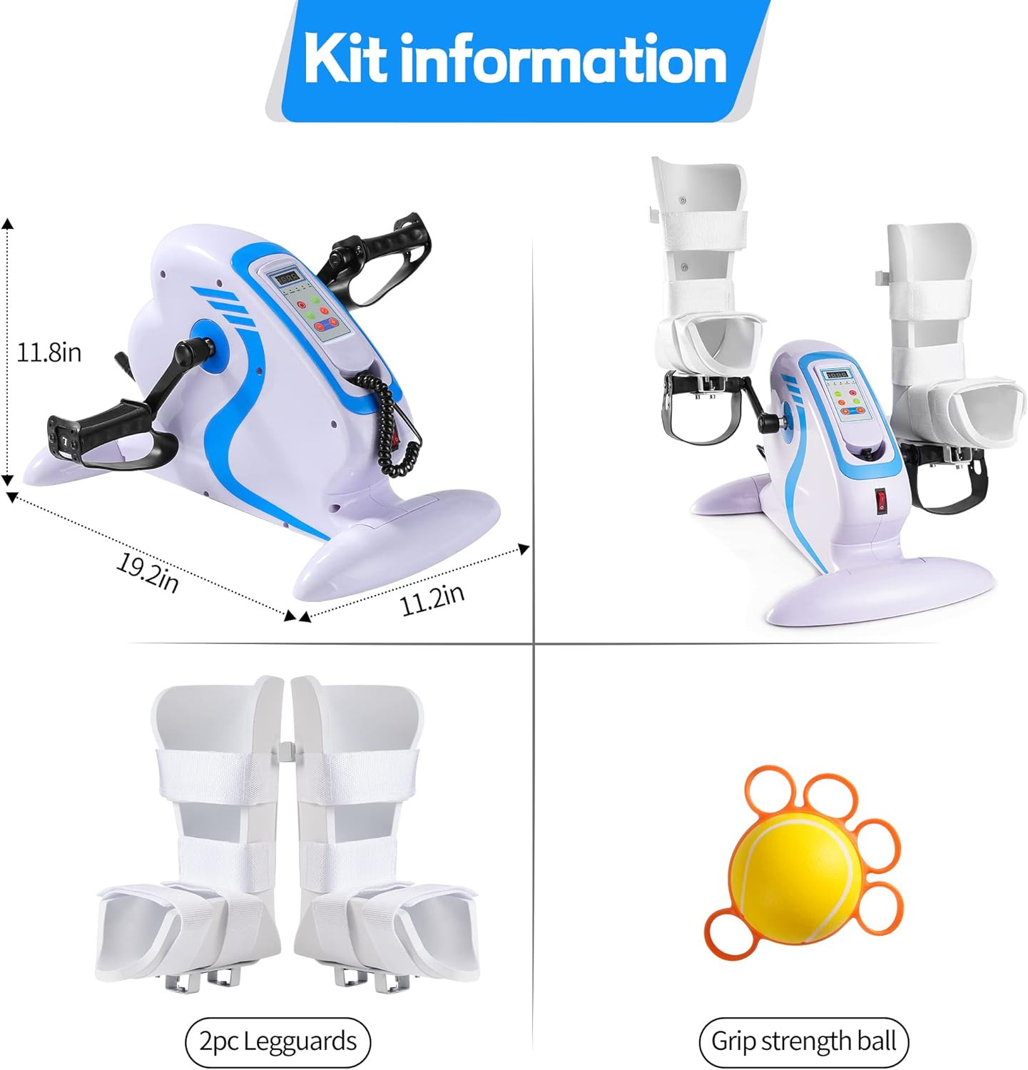 Motorized Pedal Exerciser, Electric Pedal Exerciser for Arm and Leg Low Impact E