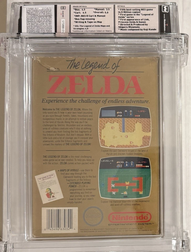 The Legend of Zelda WATA IMP 5.0 🔥 5 Screw Cart Round SOQ Box! NES NINTENDO - Image 3 of 3