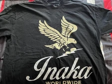 Inaka Power Worldwide Black T-Shirt Size XL