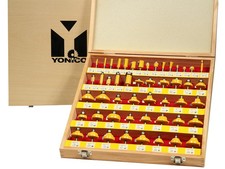 50 Bit Router Bit Set - 1/4" Shank - Yonico 17504
