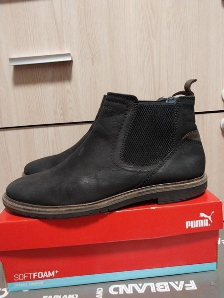 Men Bugatti Boots Black Leather 42 #6BYB