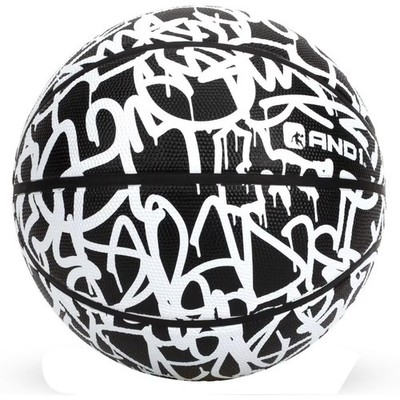  Fantom Rubber Basketball, Black & White Graffiti, 29.5''