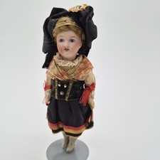 ANTIQUE PARIS SFBJ 301 8/0 Bisque Doll 5" Cabinet Doll Original Clothing Great