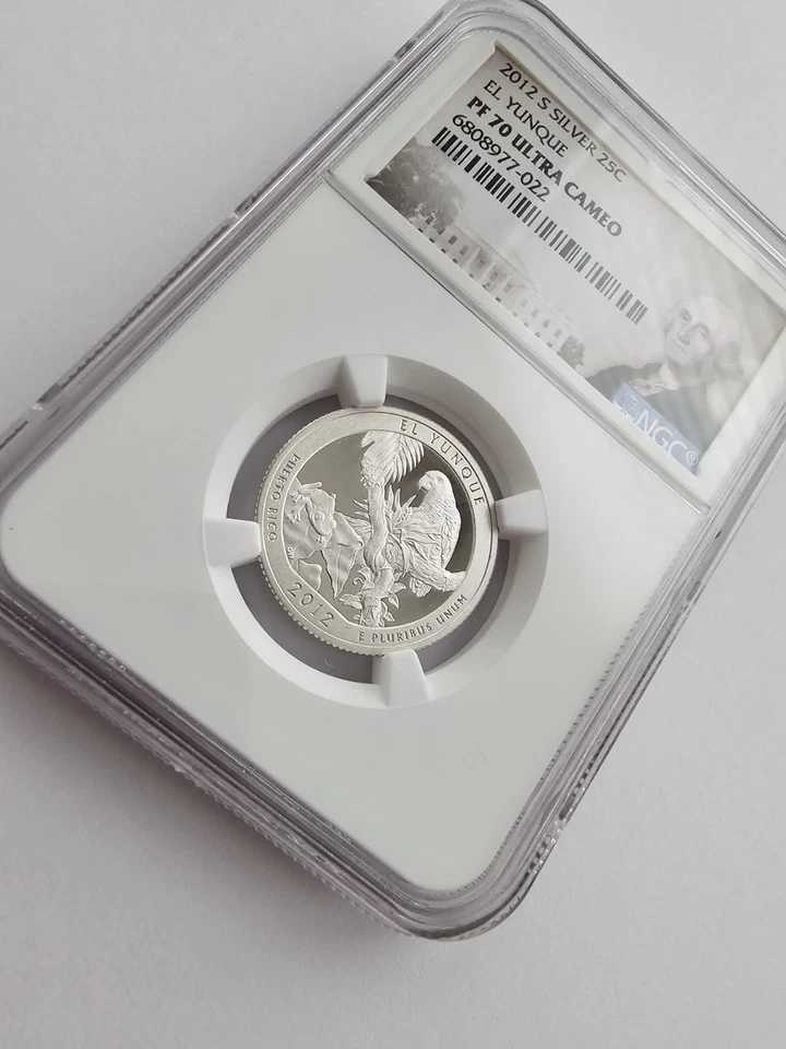 SILVER PF70 ULTRA CAMEO S MINT EL YUNQUE WASHINGTON QUARTER GRADED NGC 25C COIN  - Image 2 of 4